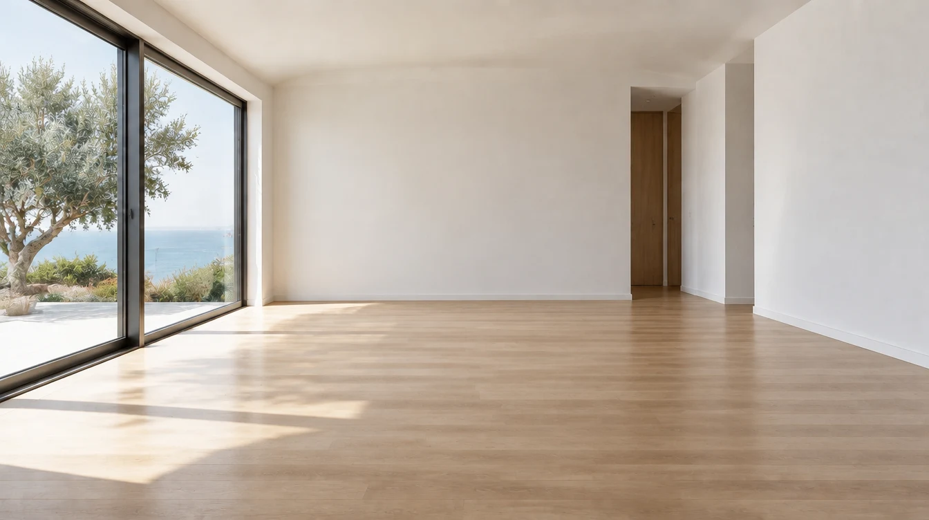 The same illustrative room without furniture
