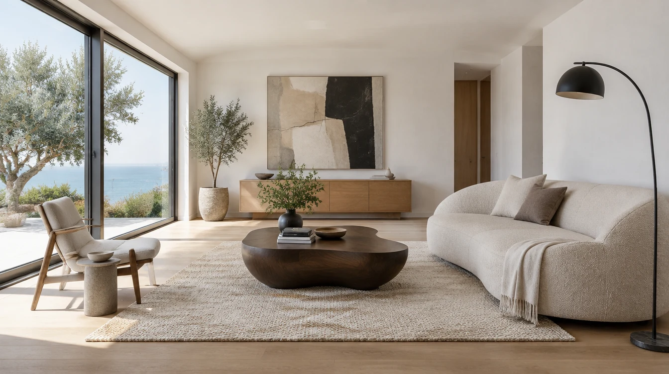 Natural modern staged room